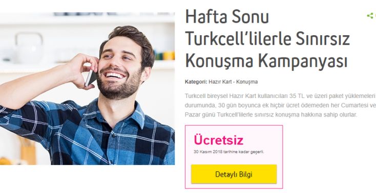 Hafta Sonu Turkcelllilerle Sınırsız Konuşma Kampanyası